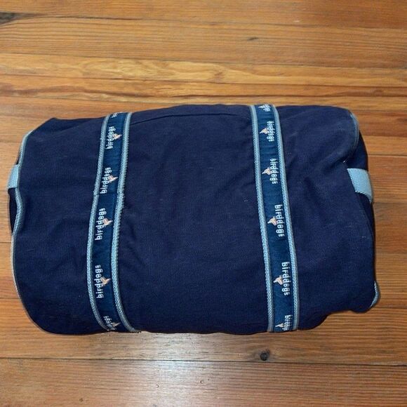 Birddogs Navy Blue Cotton Canvas Gym Duffle Bag 16x11 Preppy Travel - Picture 6 of 11